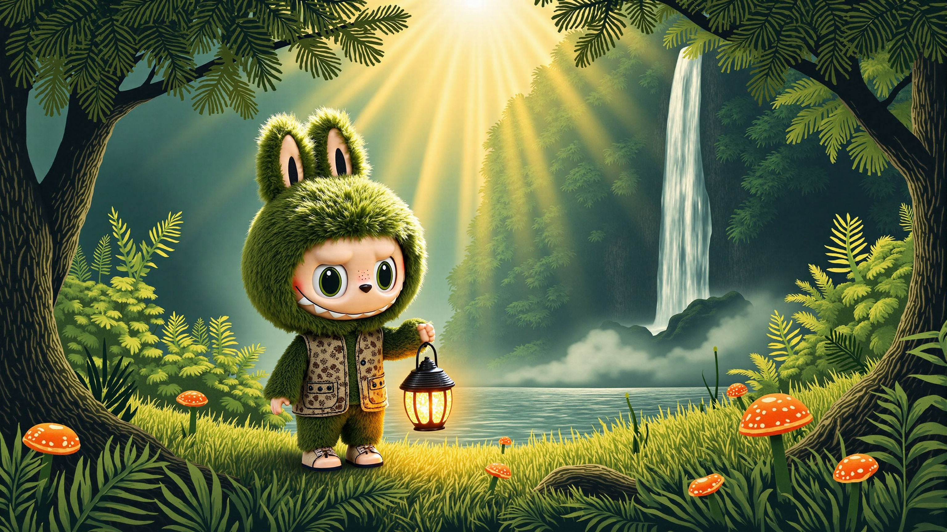 Labubu in Misty Forest Radiance