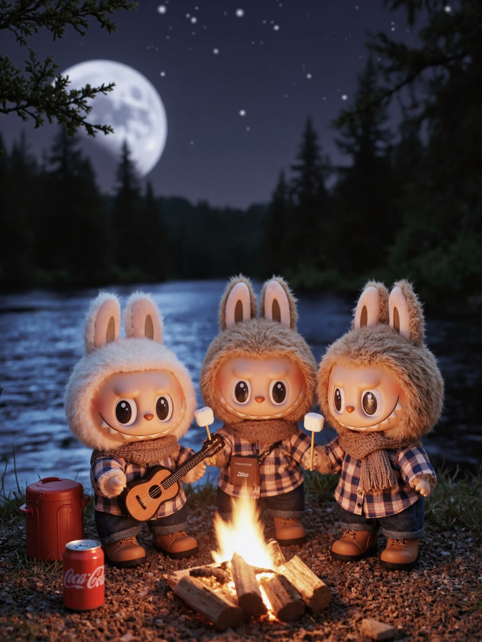 Labubu Riverside Bonfire