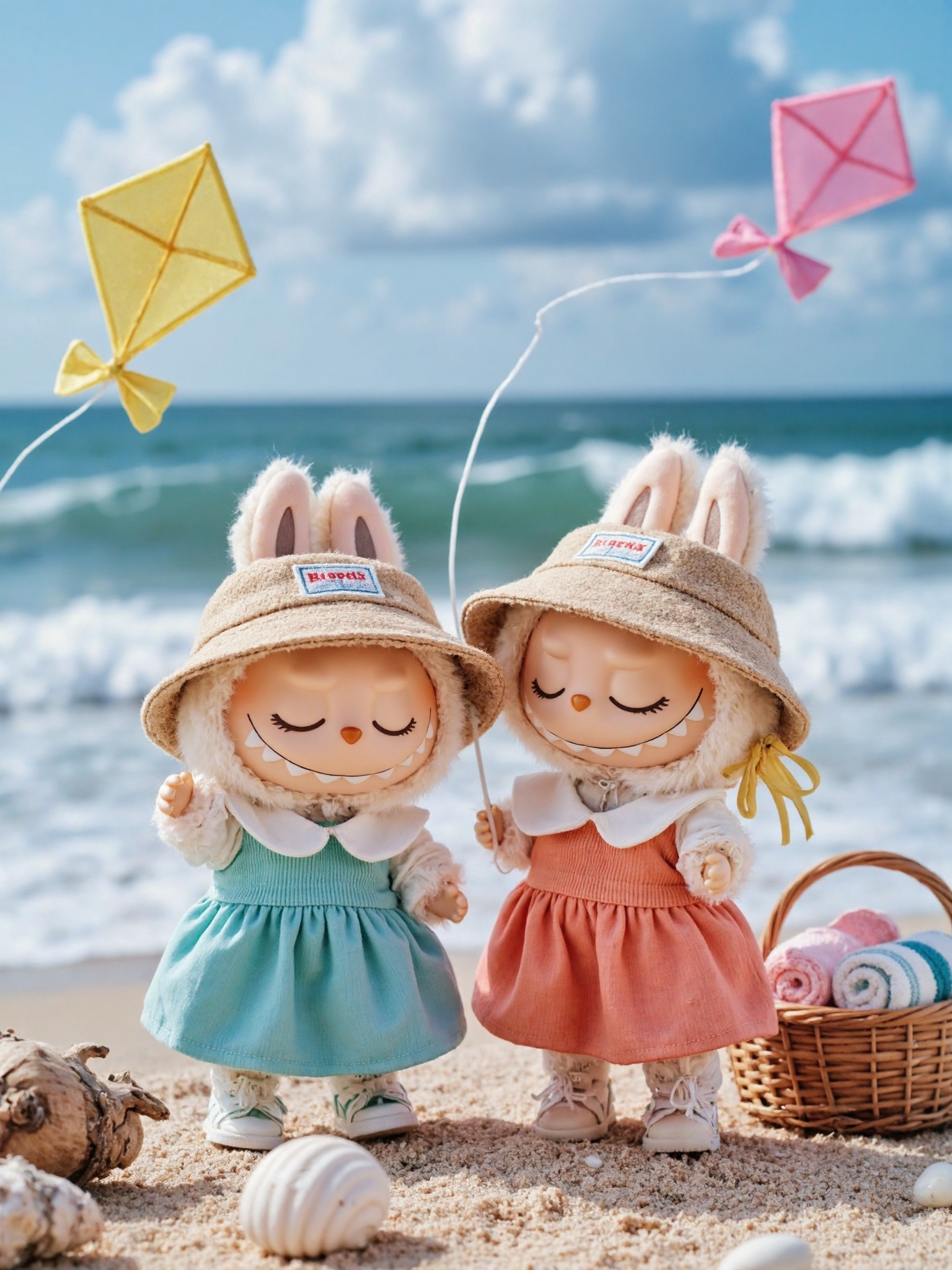 Labubu Seaside Kite Flying