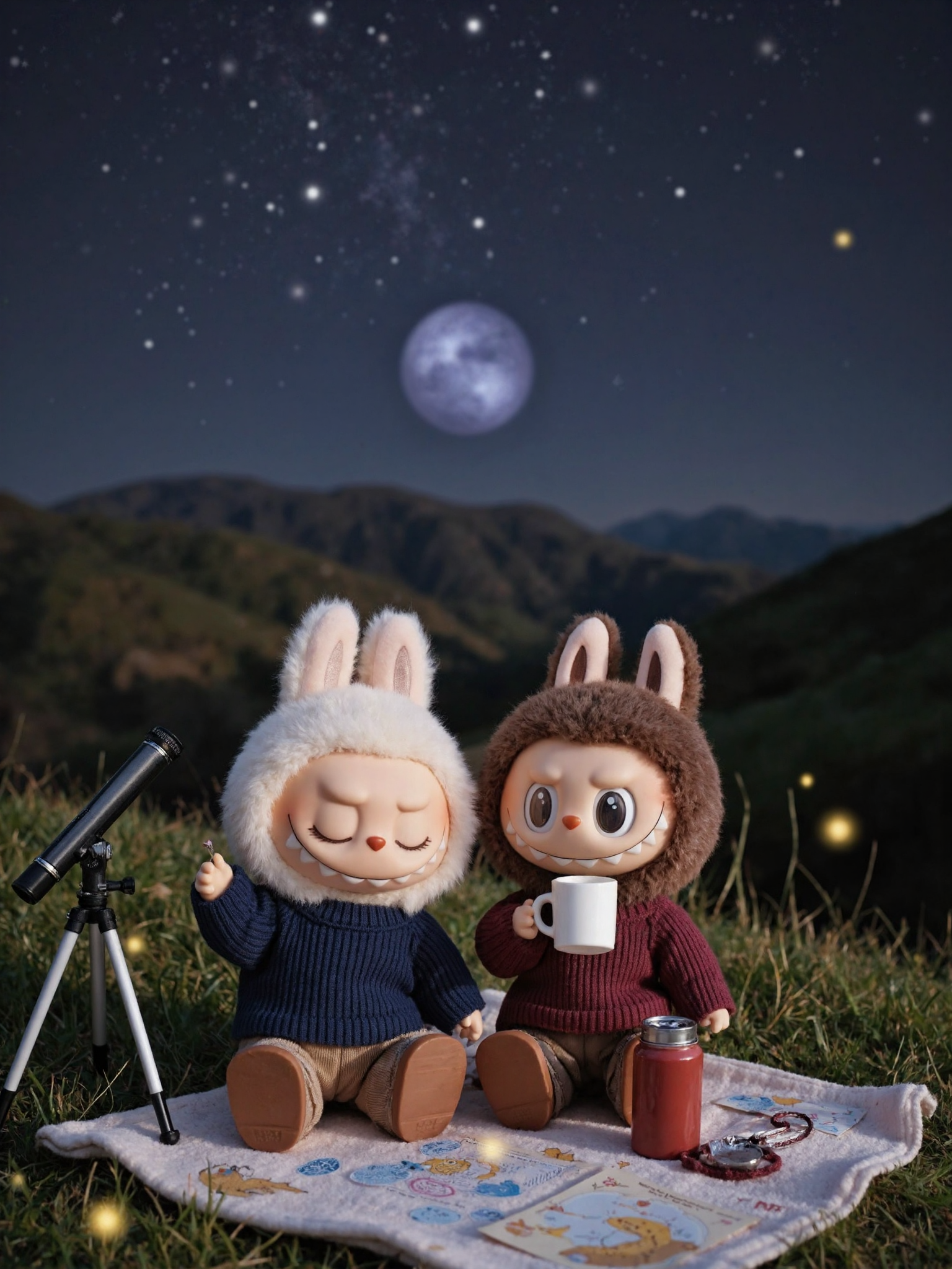 Labubu Mountaintop Stargazing