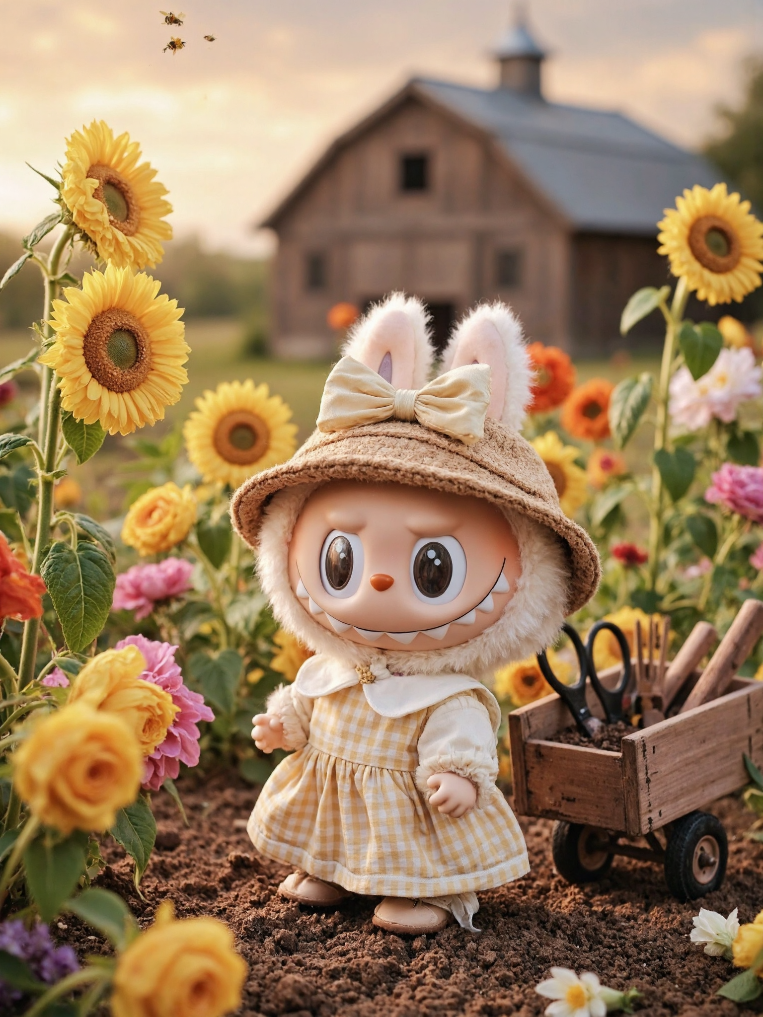 Labubu Flower Field Solitude