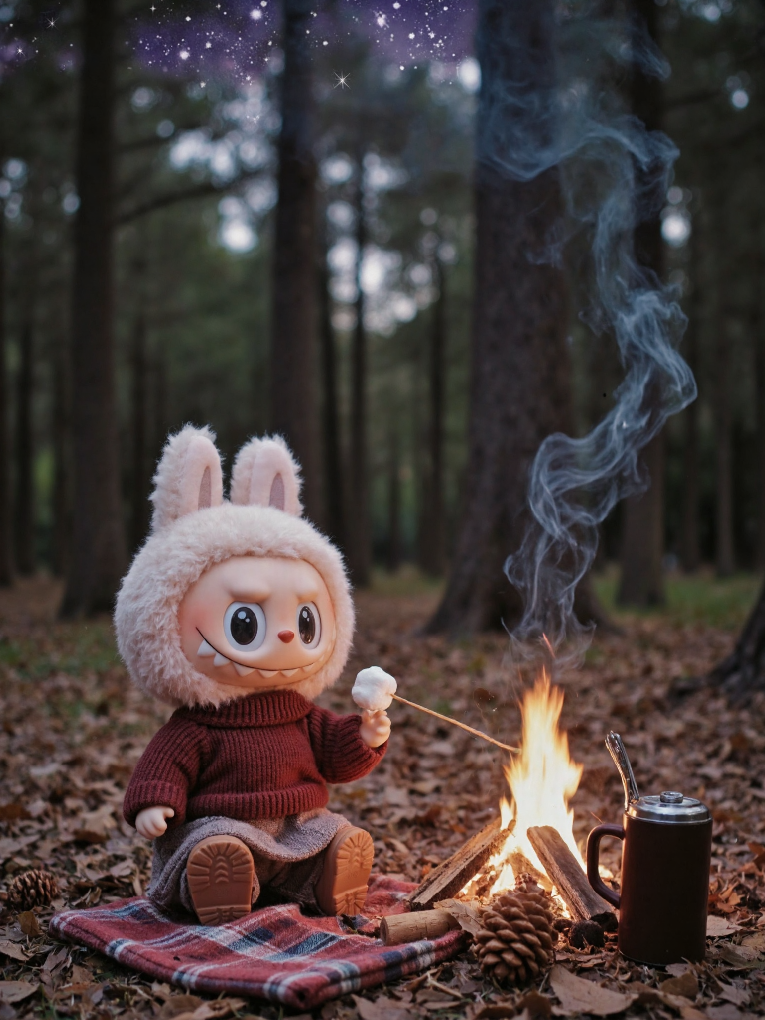 Labubu Firepit Harvest Contemplation