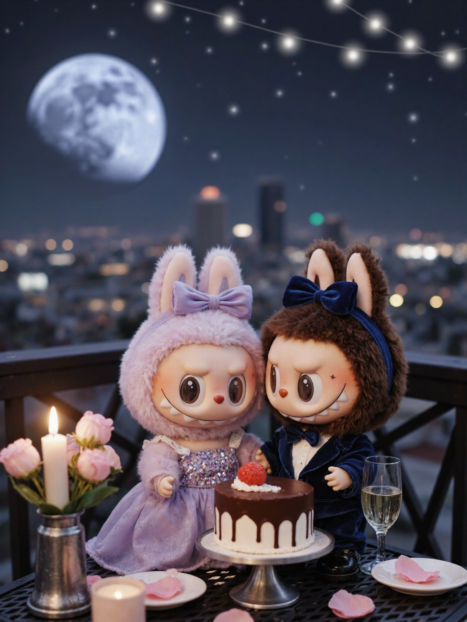 Labubu Romantic Cake Date