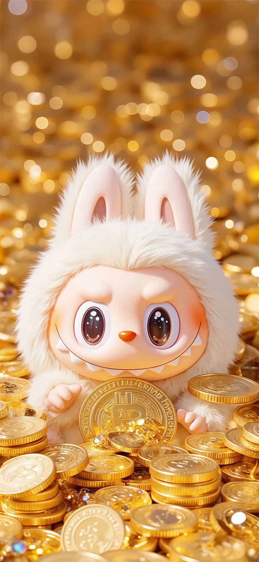 拉布布在玩金币